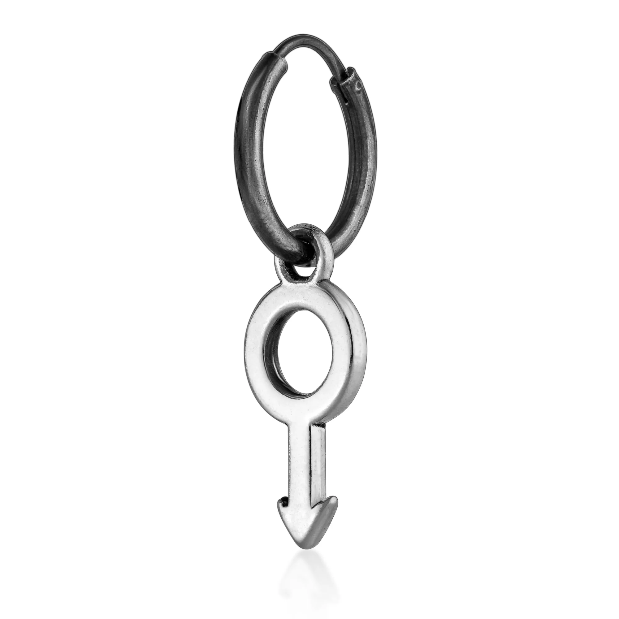 Dangle Earring - Mens Gender Symbol Pendant