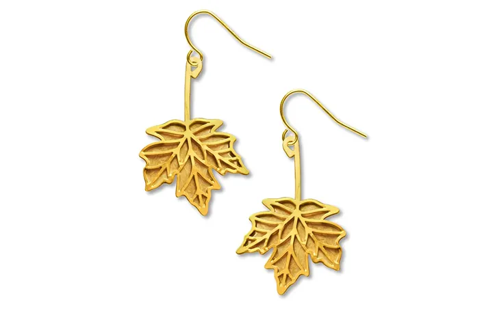 David Howell, Sugar Maple Leaf in Fall Earrings