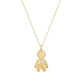 Diamond Boy Mama Charm Necklace