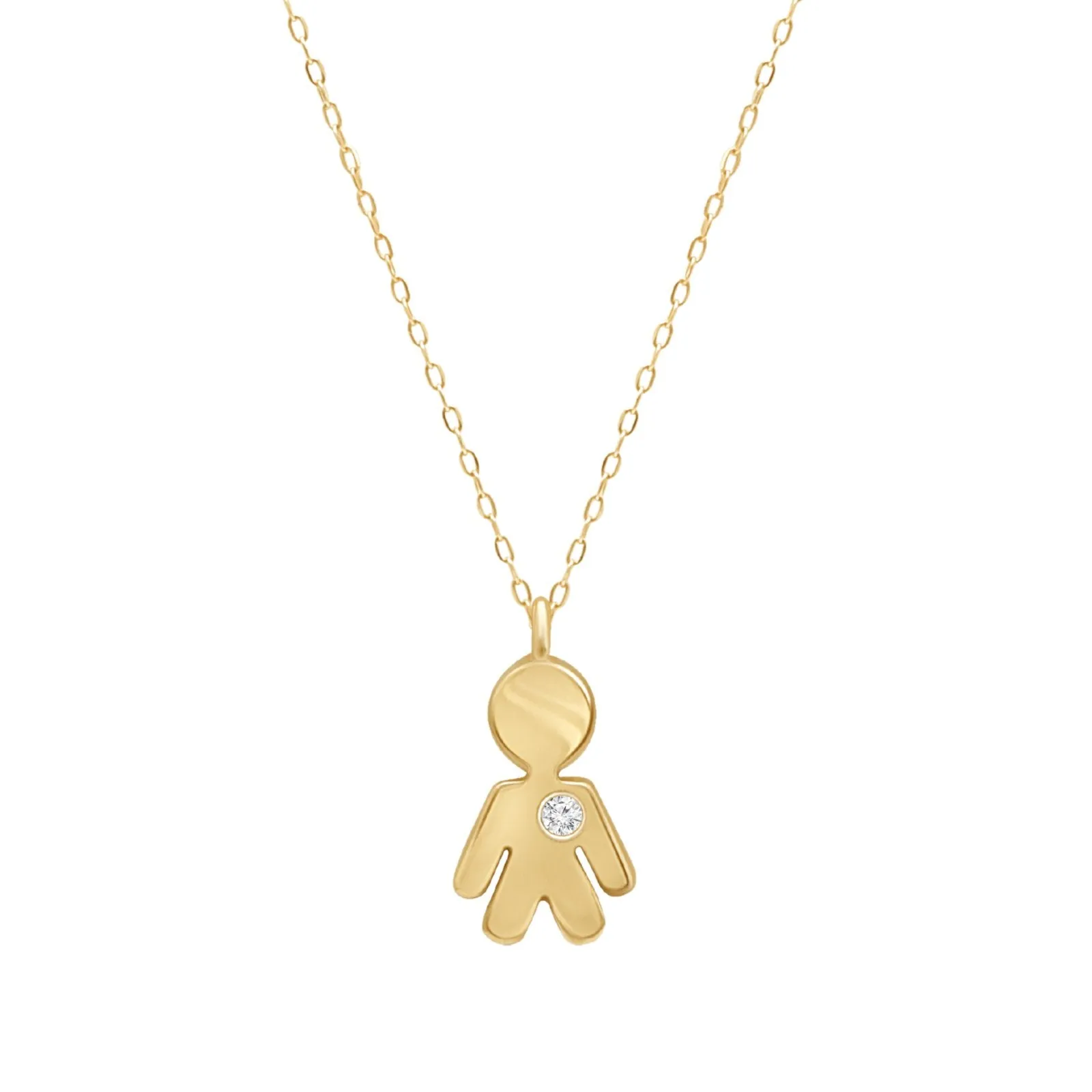 Diamond Boy Mama Charm Necklace