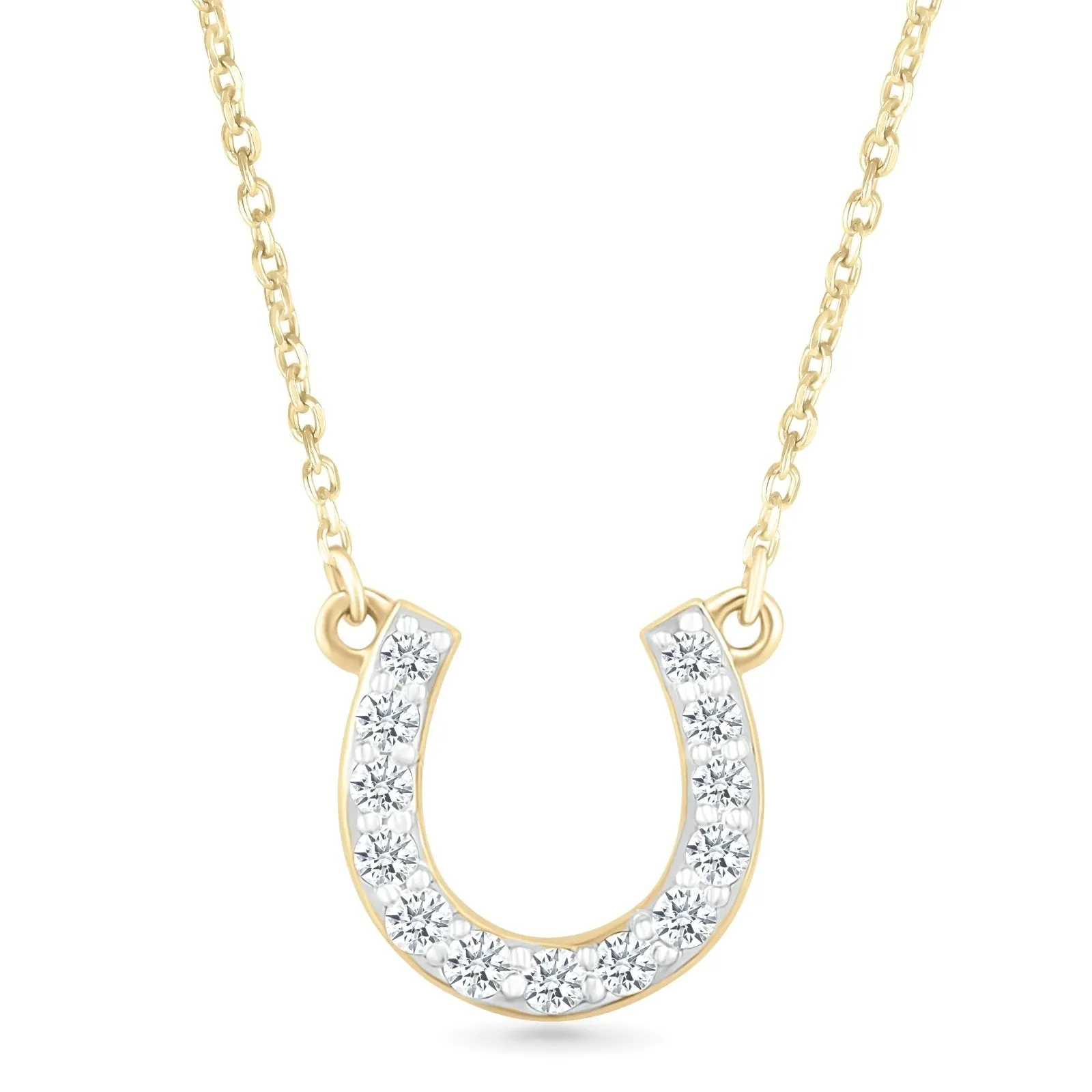 Diamond Horseshoe Pendant Necklace