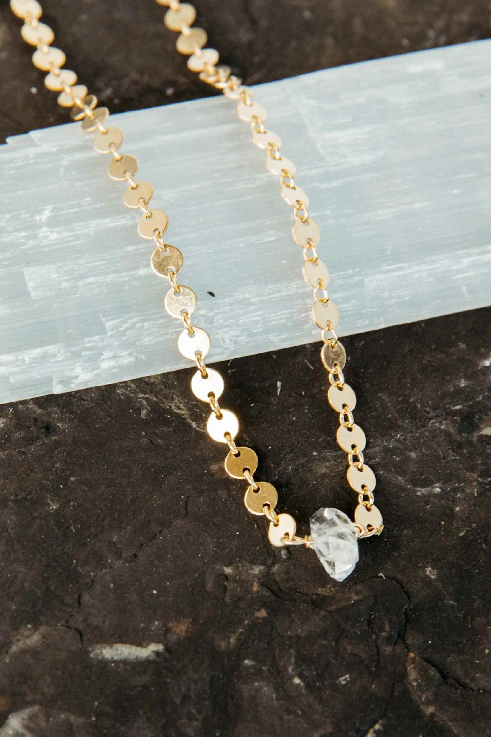 Diamonds Are Formed Under Pressure Gold Choker Necklace