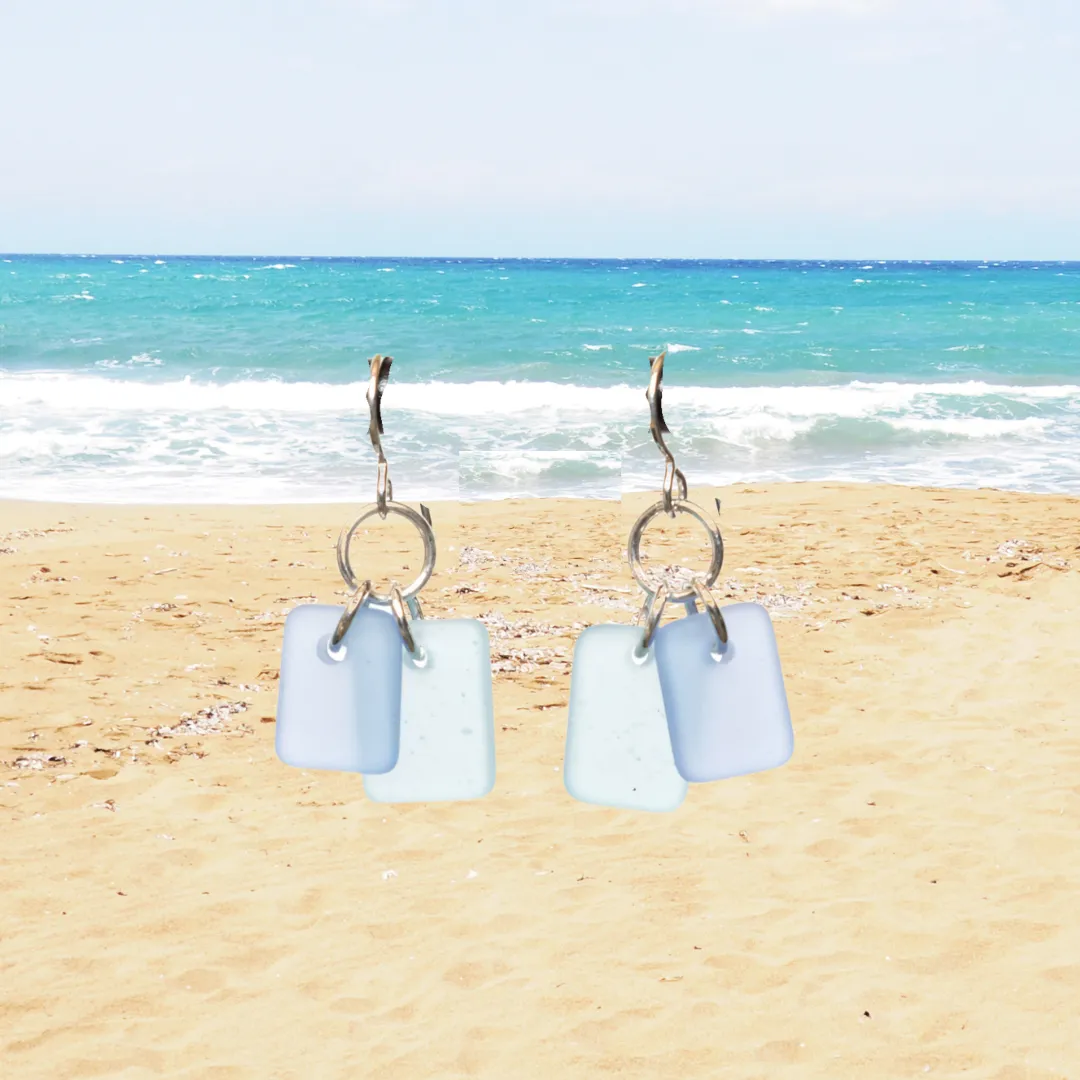 Double Seaglass Earrings