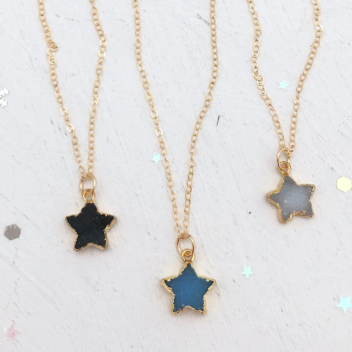 Druzy Star Necklace