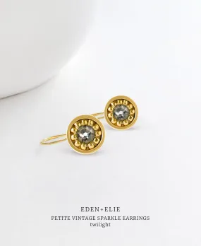 EDEN   ELIE Petite Vintage Sparkle drop earrings - Twilight