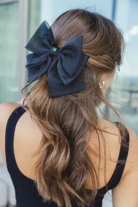 EMERALD STONE MESH BOW