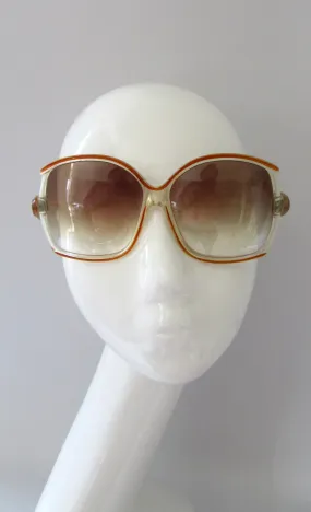 EMILIO PUCCI 70s Oversized Gradient Ombre Sunglasses, Made in France