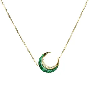 ENAMEL MOON NECKLACE