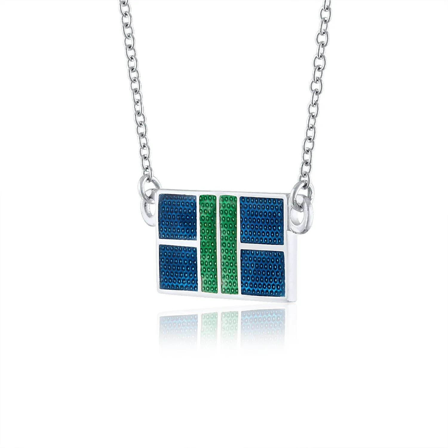 Enamel Pickle Court Necklace