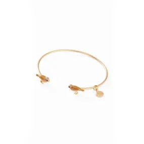 Enamel Robin Bangle Bracelet