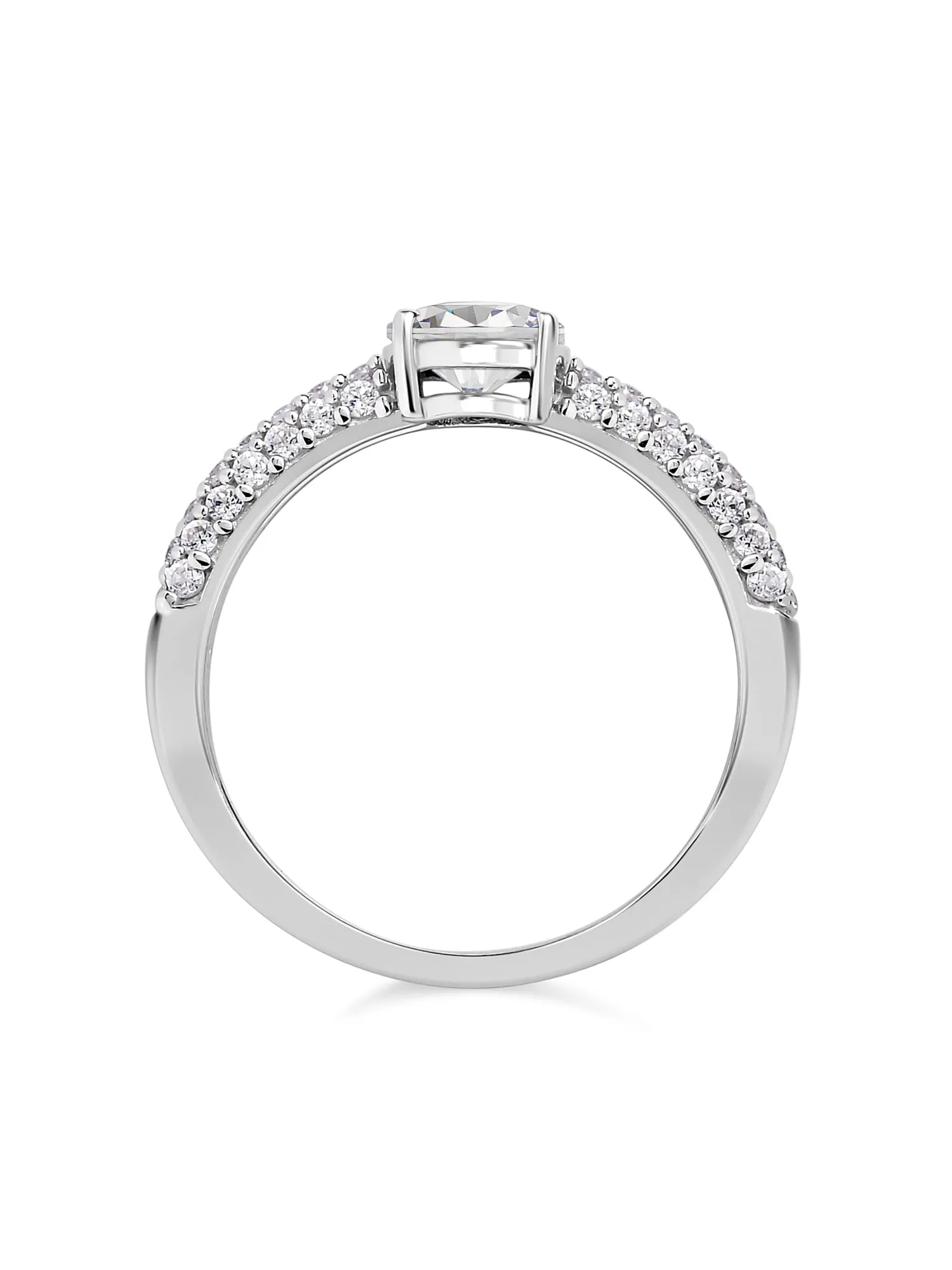 Ever So Sparkly 1 Carat Solitaire Ring In 925 Silver