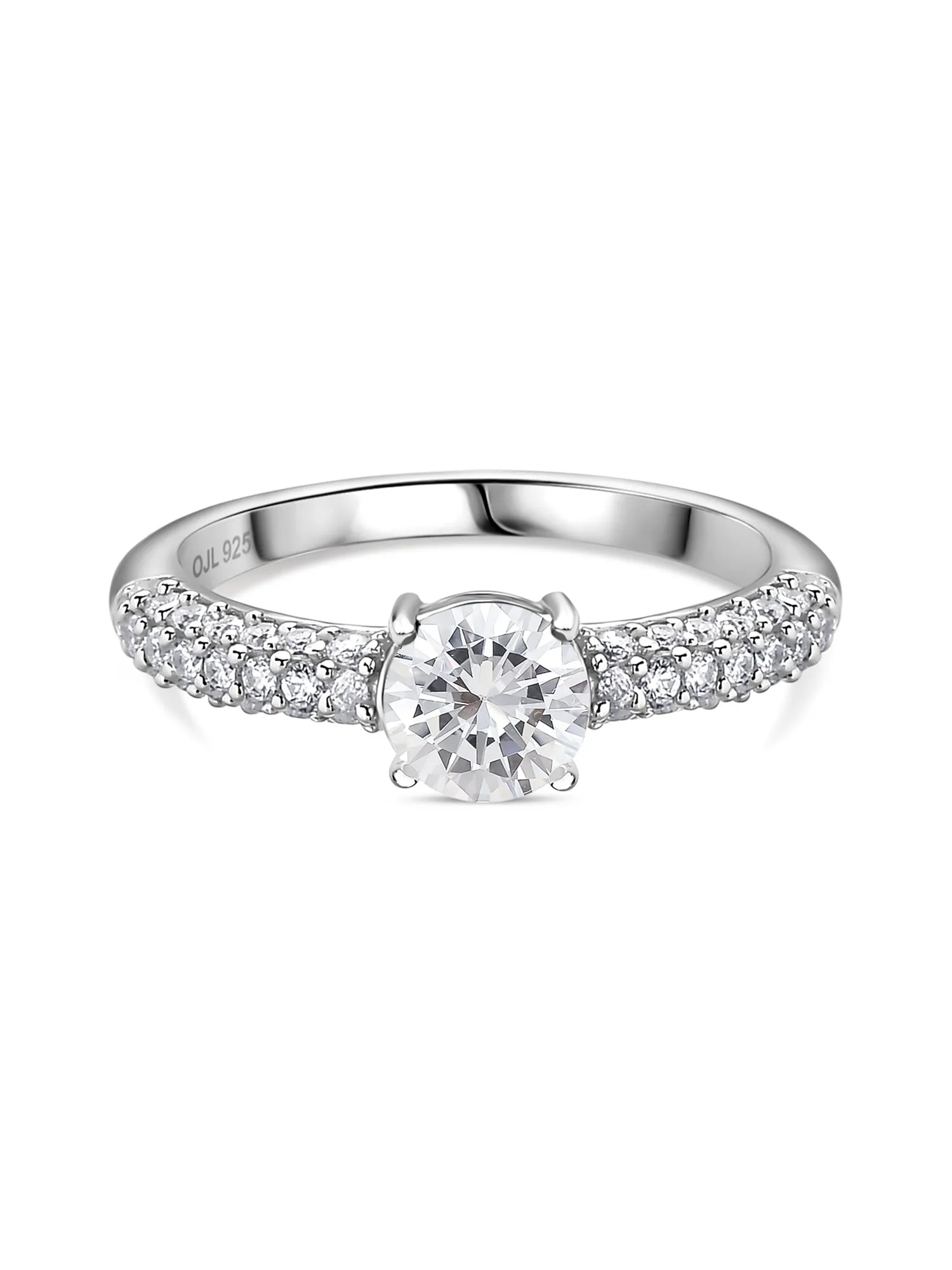 Ever So Sparkly 1 Carat Solitaire Ring In 925 Silver