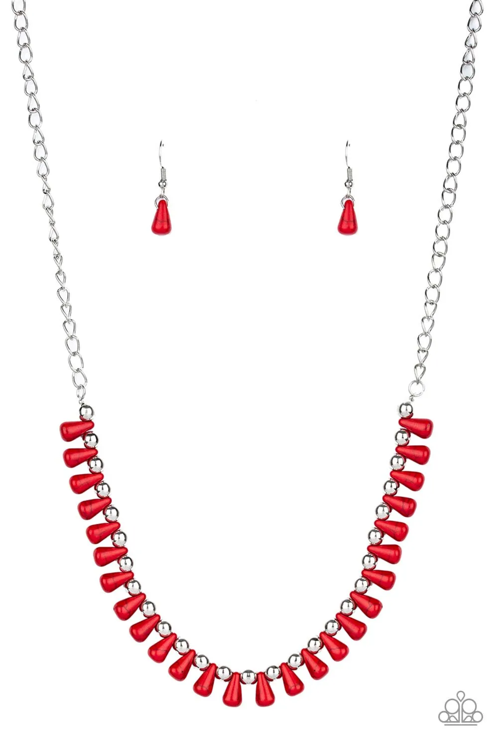 Extinct Species - Red Paparazzi Necklace