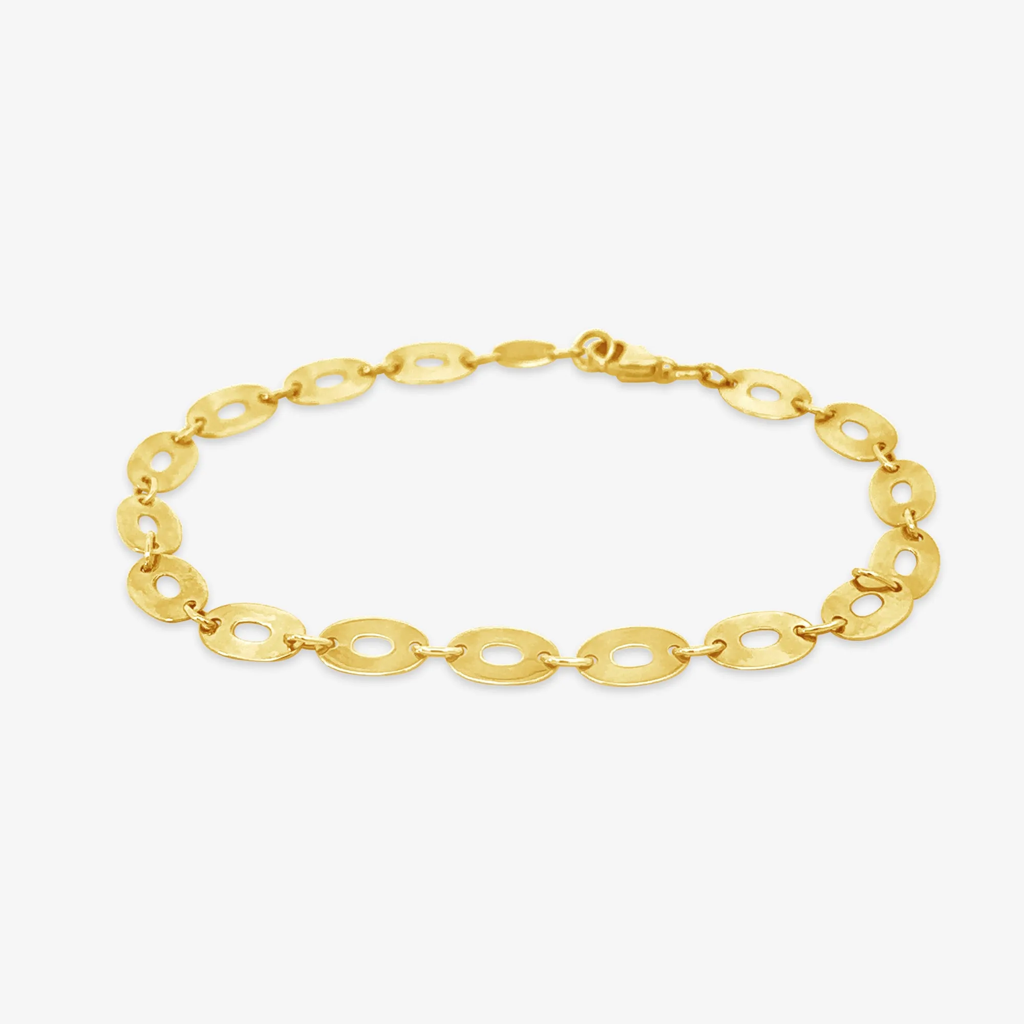 Flat Oval Link Bracelet