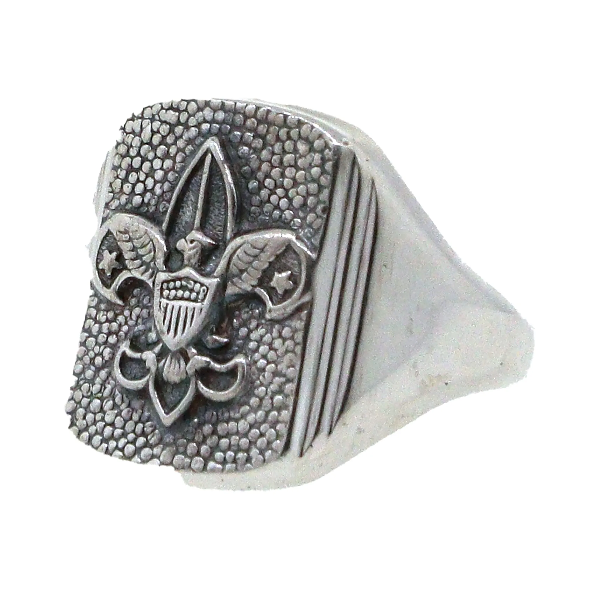 Fleur De Lis Signet Pinky Ring