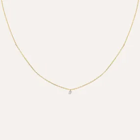 Floating Solitaire Diamond Necklace