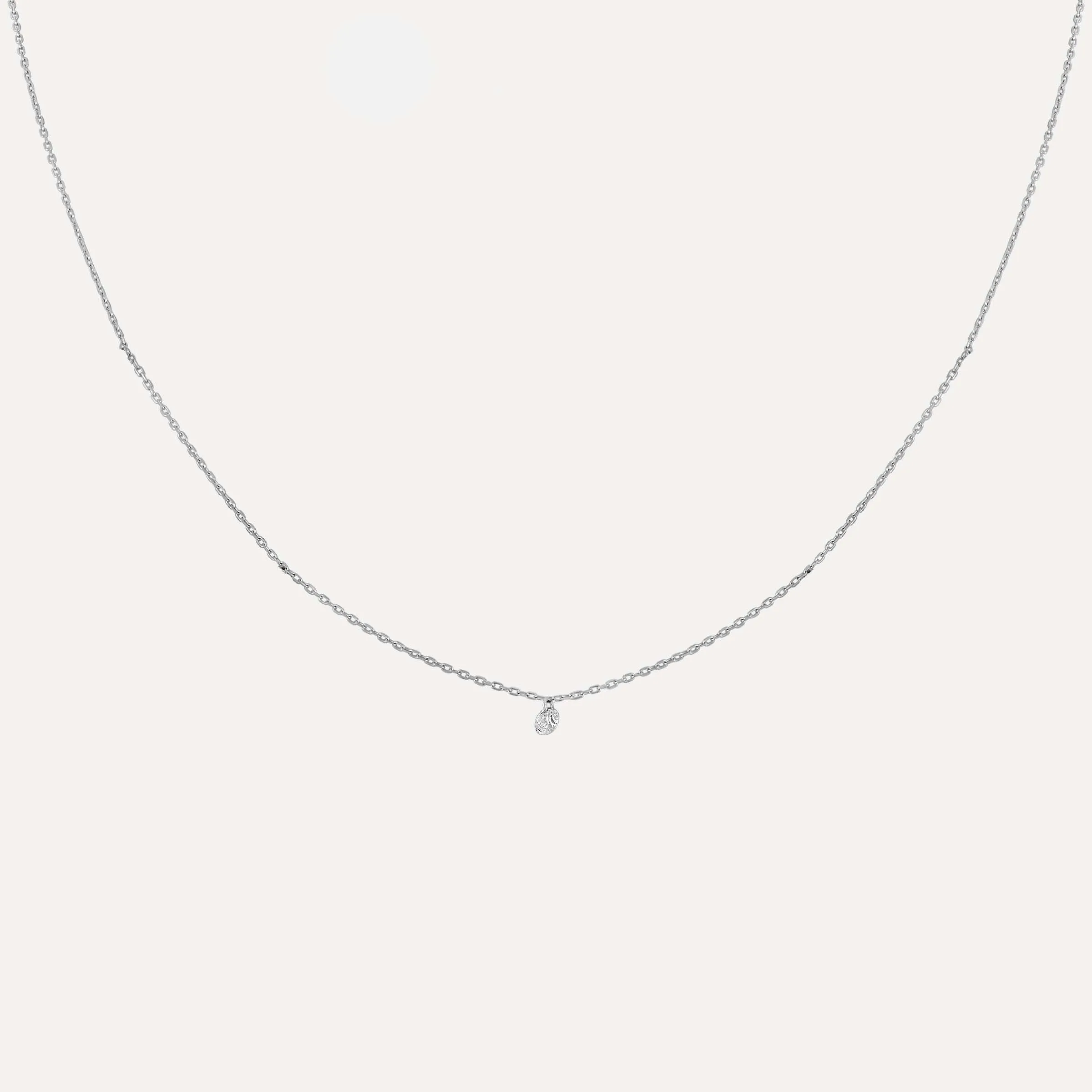 Floating Solitaire Diamond Necklace