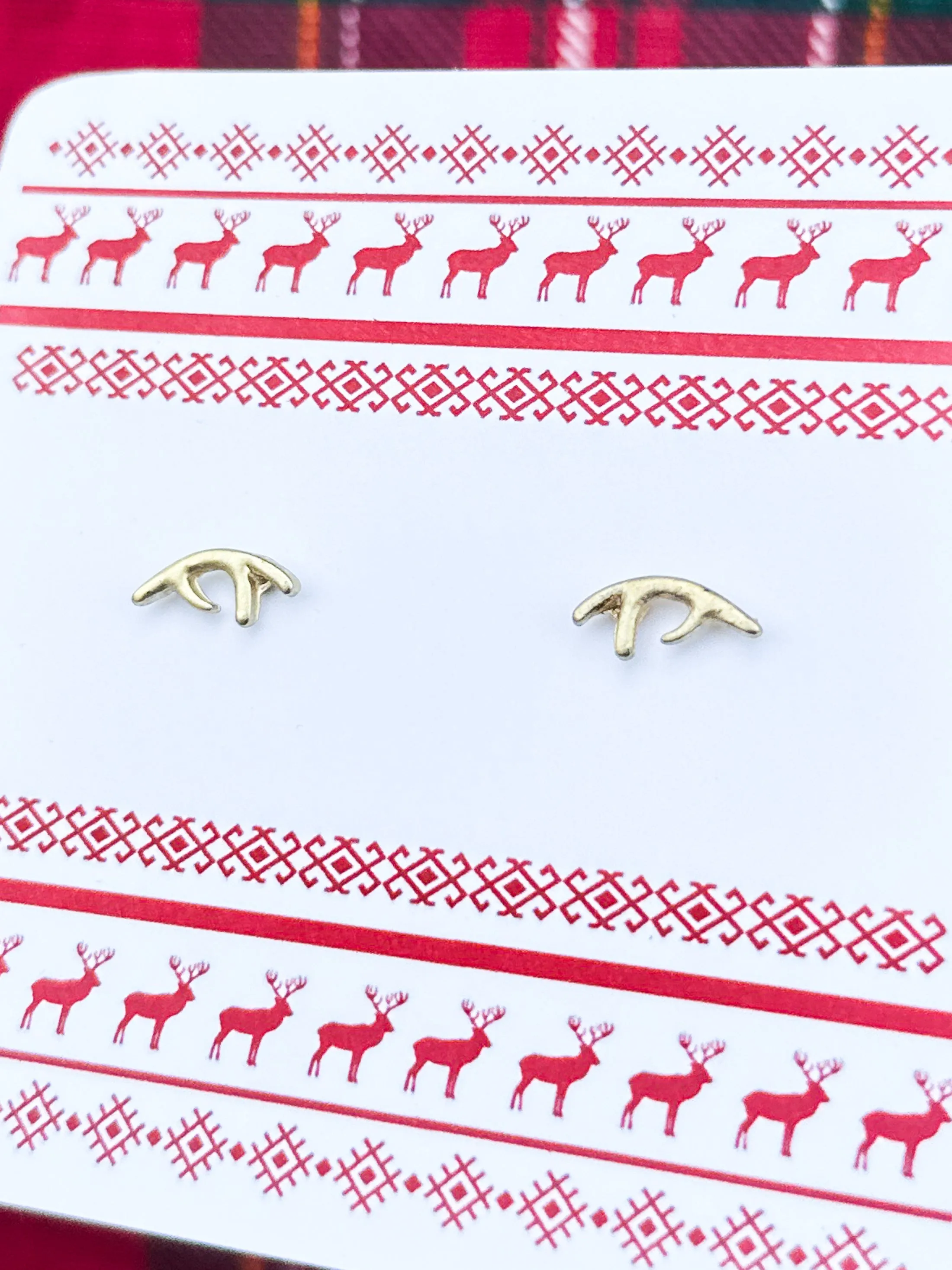 Gold Deer Stud Earrings