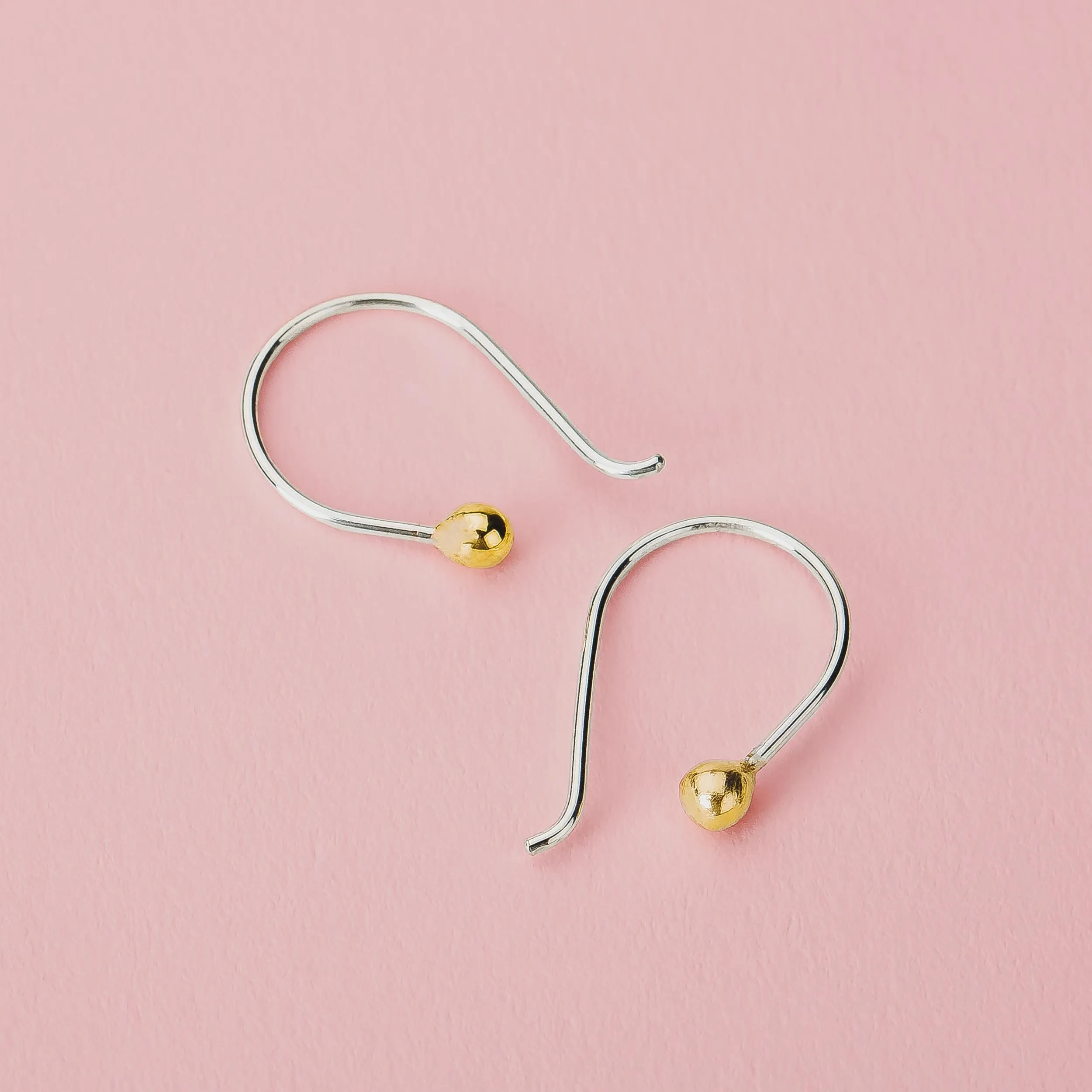 Gold Dot Pull Through Earrings