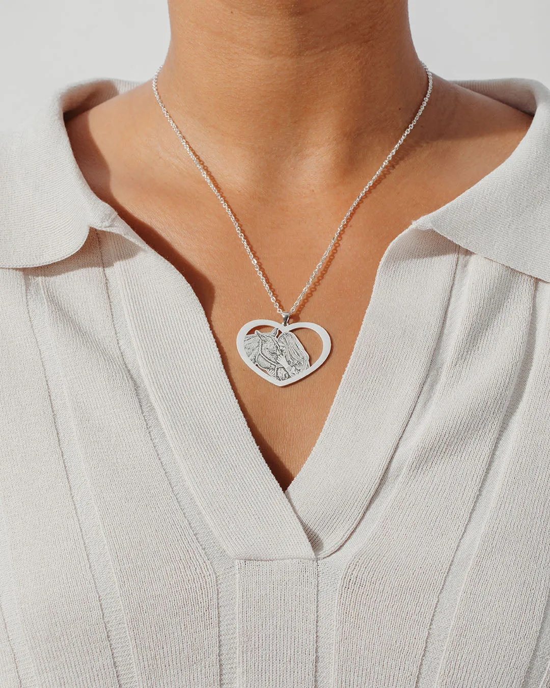 Halo Heart Necklace