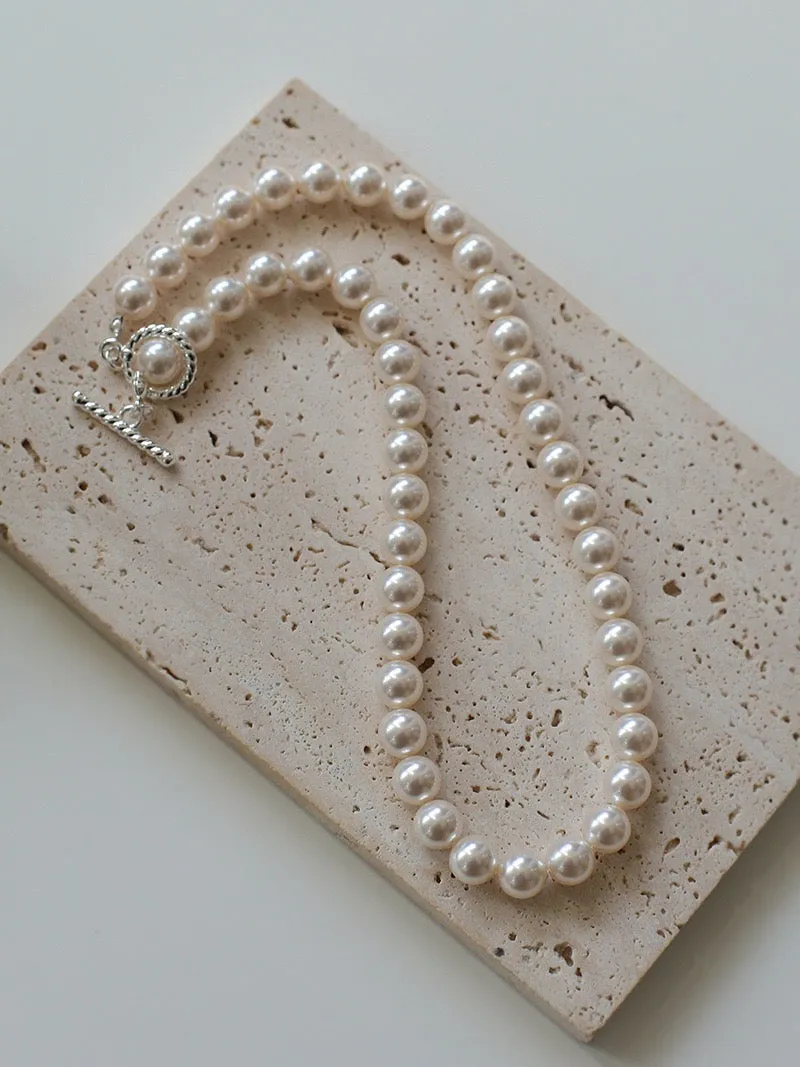 High Quality Crystal Pearl Choker Necklace