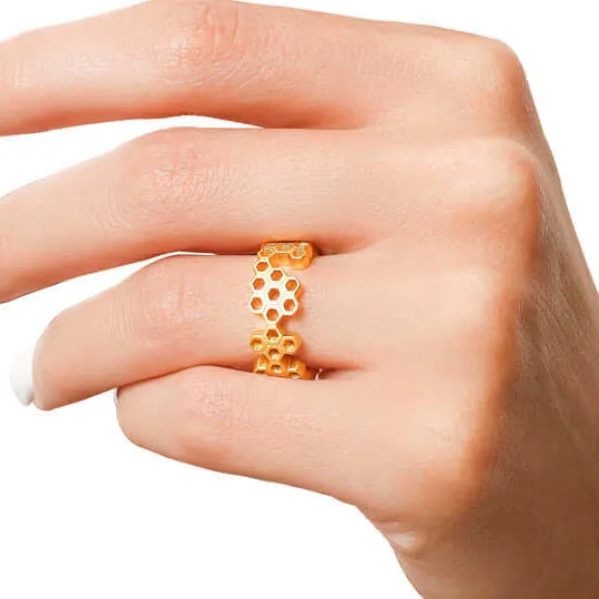 Honeycomb kind Jewelry Highs And Lows Ring Life With MaK’s Honeycomb Bee Kind Jewelry Collection