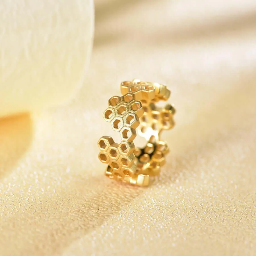 Honeycomb kind Jewelry Highs And Lows Ring Life With MaK’s Honeycomb Bee Kind Jewelry Collection