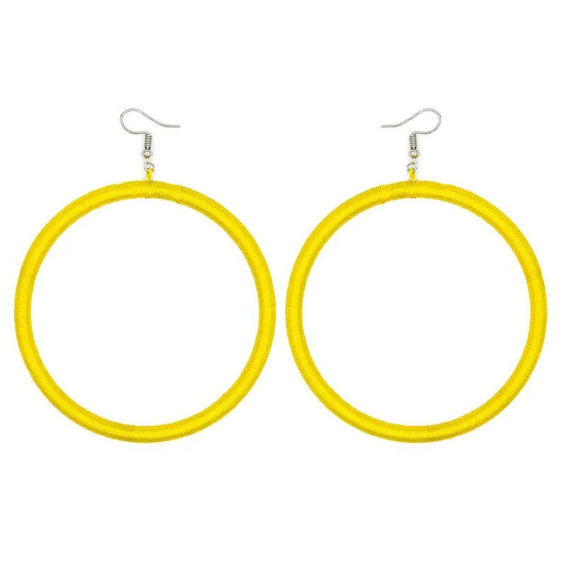 Hoop Embroidery Earrings 04