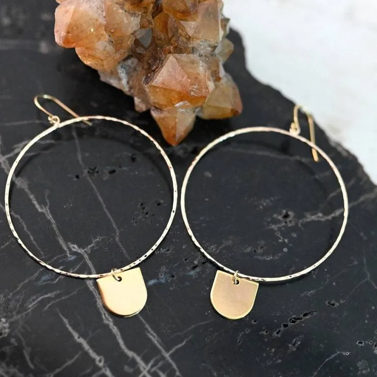 Keep It Simple Geometric Gold Hoops