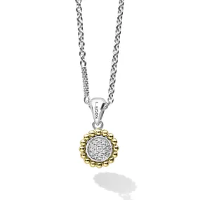 Lagos Caviar Lux Two-Tone Diamond Pendant Necklace