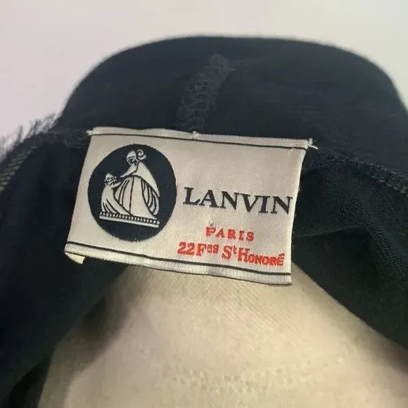 Lanvin VTG black with bow top/layered bottom dress