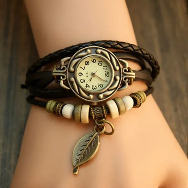 Leaf Vintage Wrap Watch