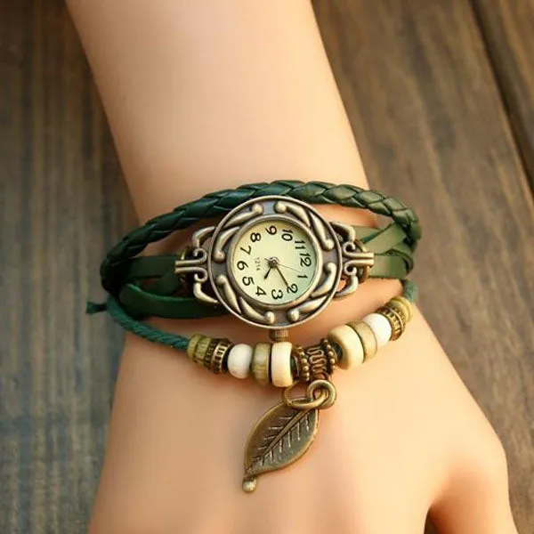 Leaf Vintage Wrap Watch