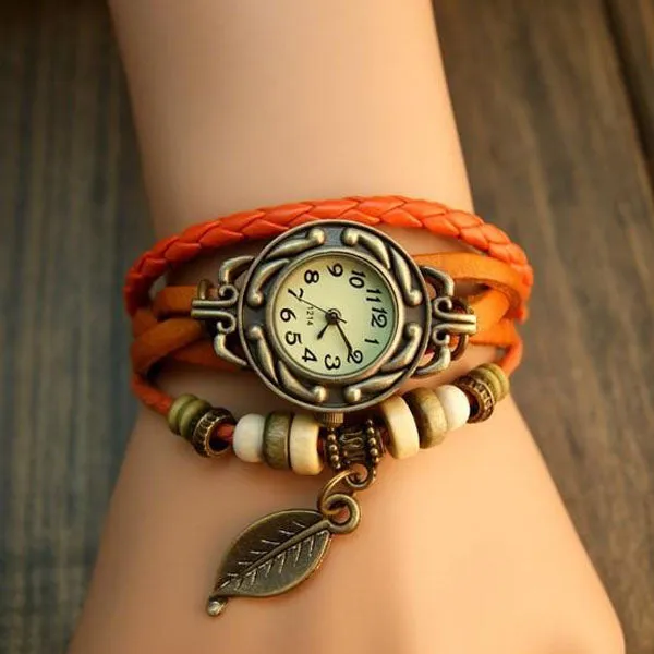 Leaf Vintage Wrap Watch