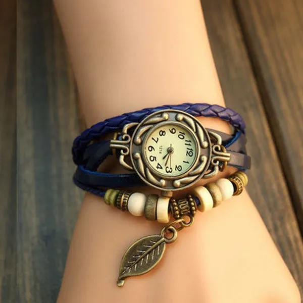 Leaf Vintage Wrap Watch