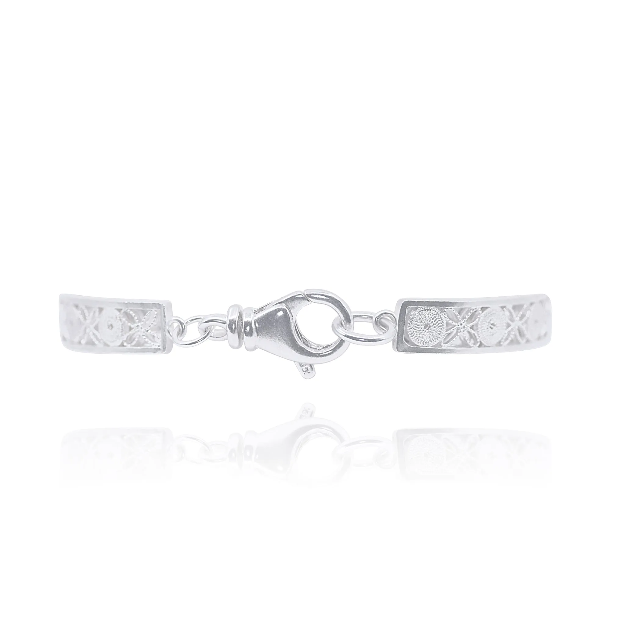 LENNON SILVER CLASP BRACELET FILIGREE