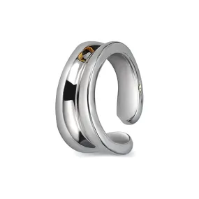 Light Luxury S925 Silver Smooth Adjustable Band Ring