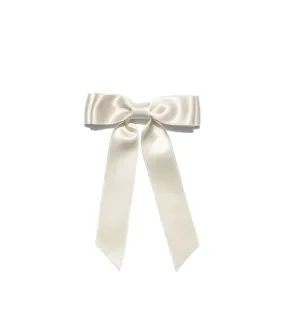 Loren Hope x Bardot Bow Gallery - Petite Silk Hair Bow in Vanilla