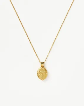 Lucy Williams Engravable Roman Coin Locket Necklace | 18ct Gold Plated Vermeil