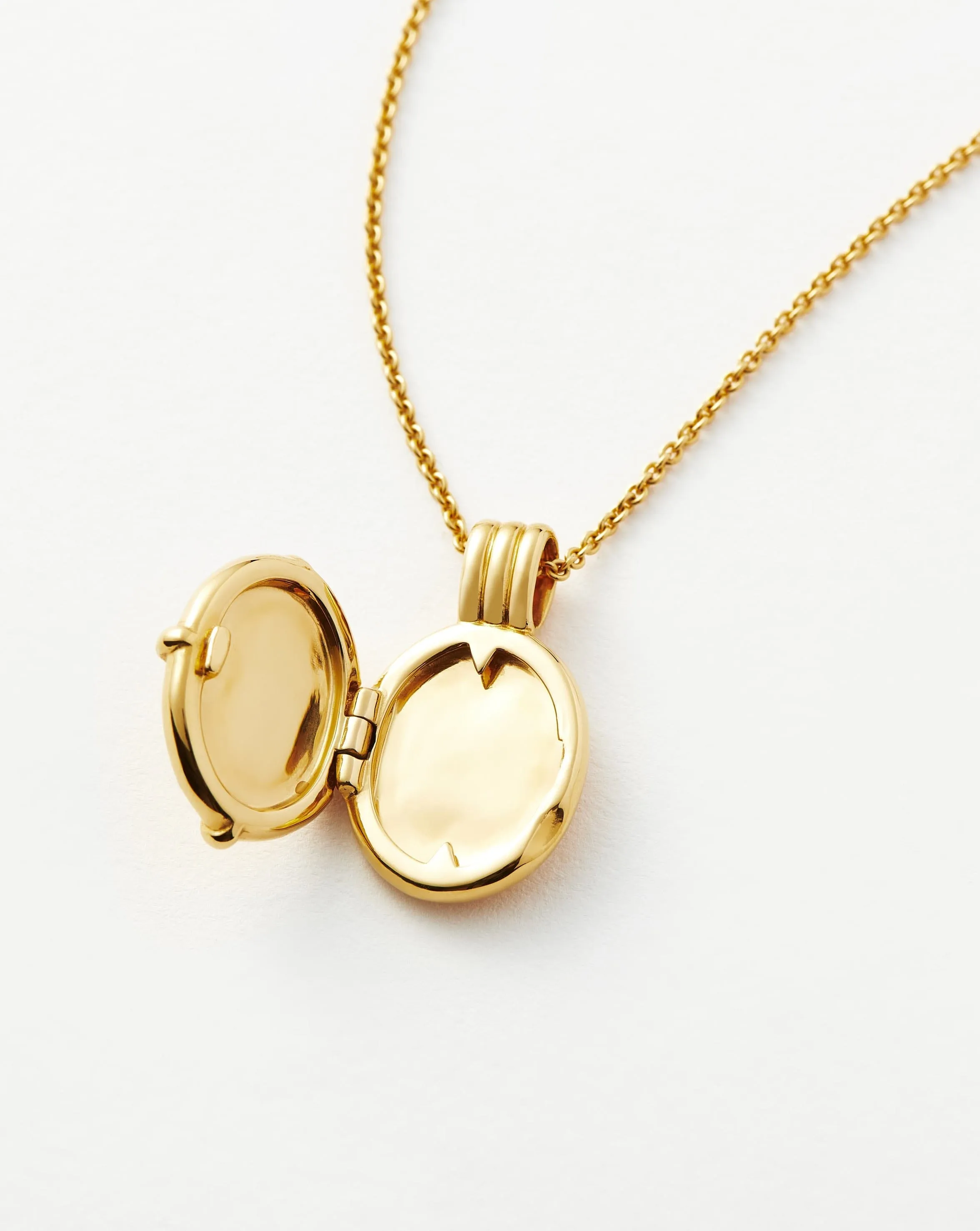 Lucy Williams Engravable Roman Coin Locket Necklace | 18ct Gold Plated Vermeil