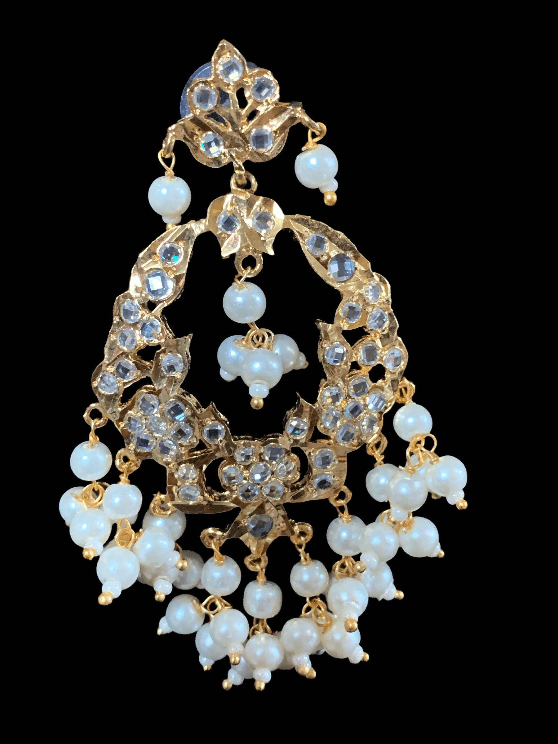 Madhuri earrings (pearls  ) DER13 (READY TO SHIP  )