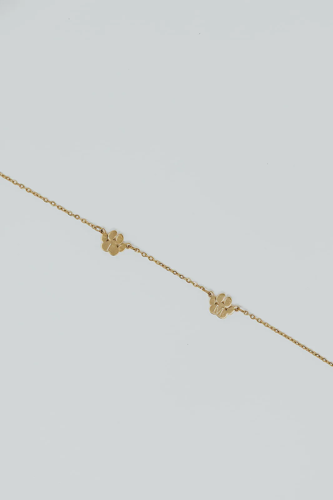 Man's Best Friend Initial Paw Print Necklace