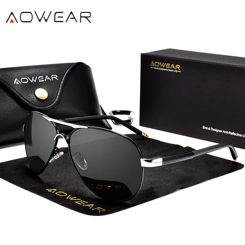 Men's Aviation Sunglasses Men Polarized Mirror Sunglass for Man HD Driving Polaroid Sun Glasses lunettes de soleil homme