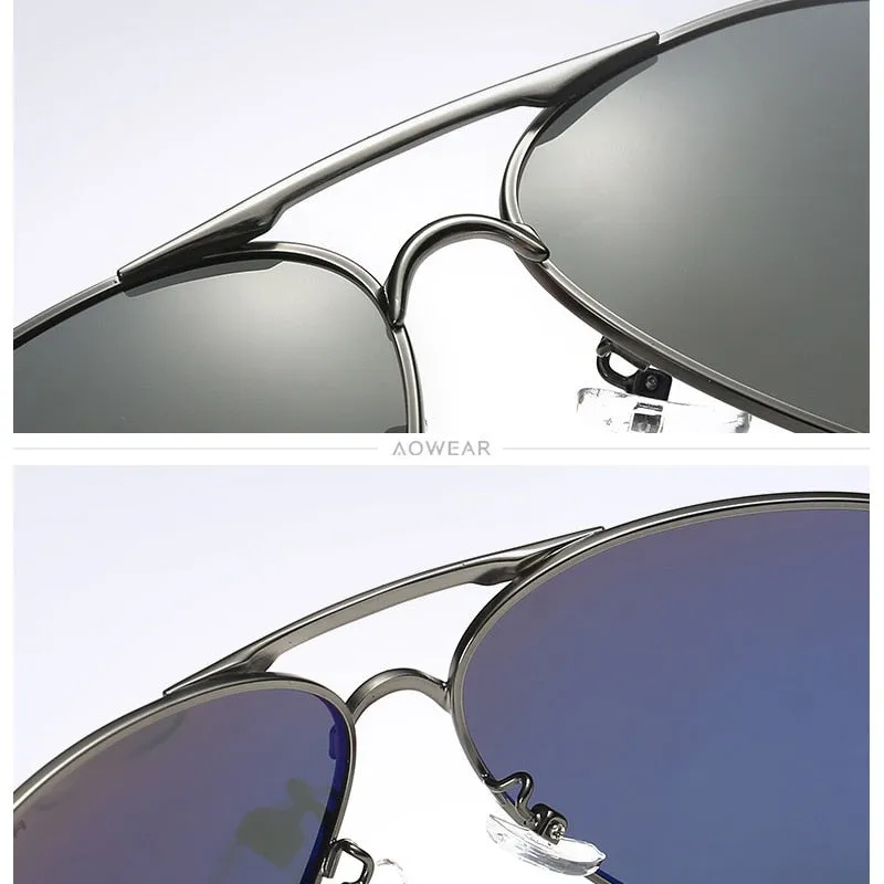 Men's Aviation Sunglasses Men Polarized Mirror Sunglass for Man HD Driving Polaroid Sun Glasses lunettes de soleil homme