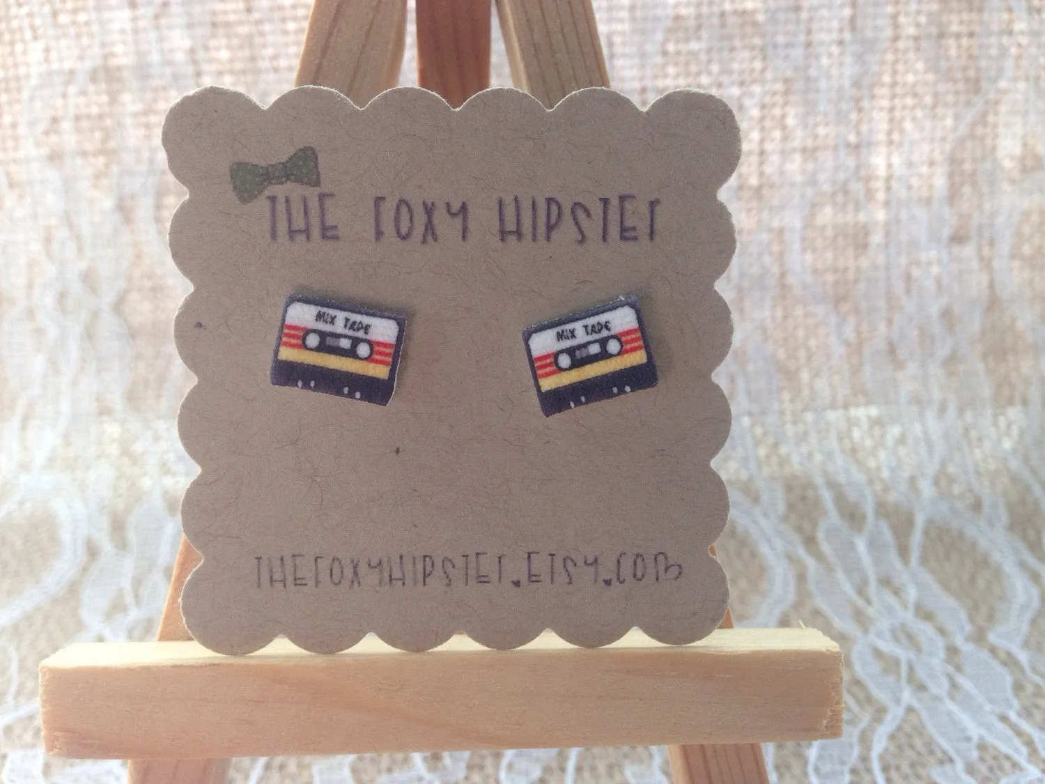 Mix tape Stud Earrings