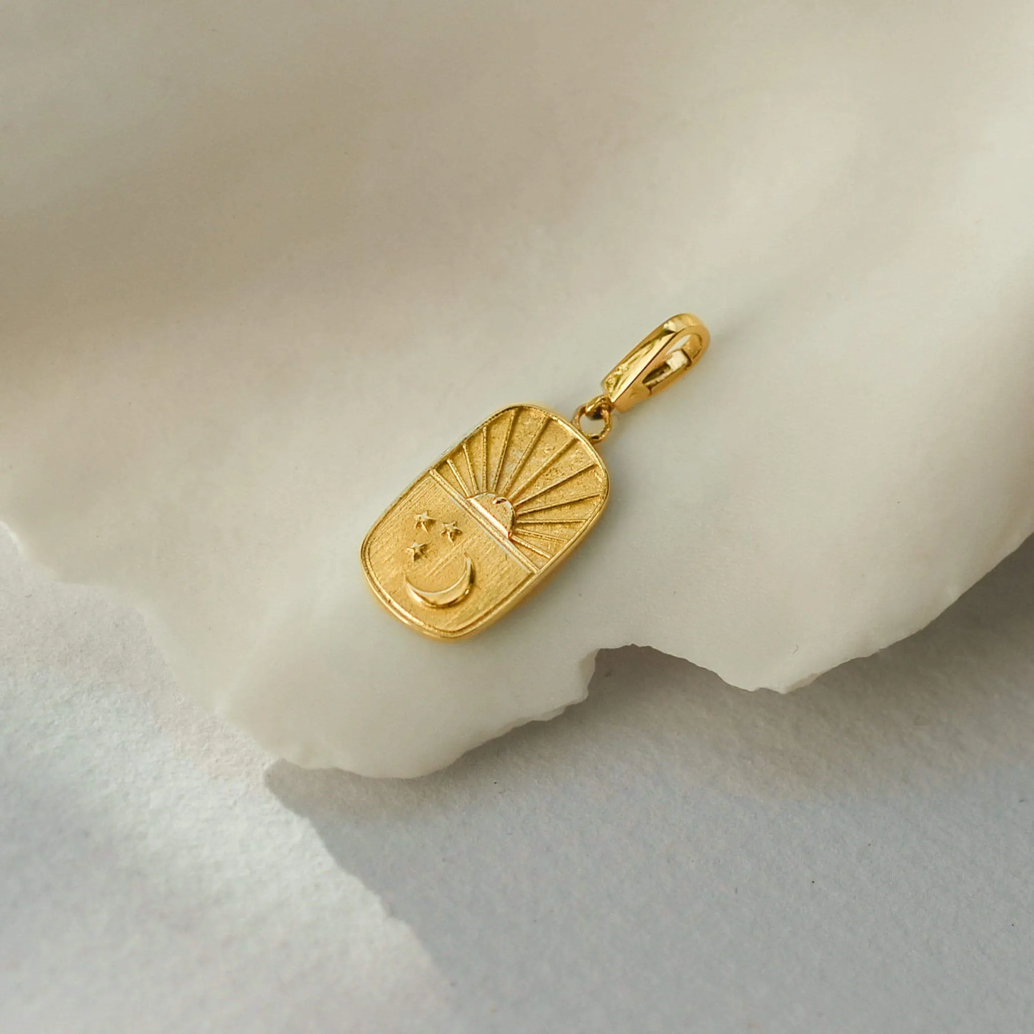 Moon and Star Charm | 14K Solid Gold