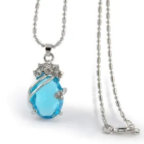 Morning Dew Blue Gem Necklace