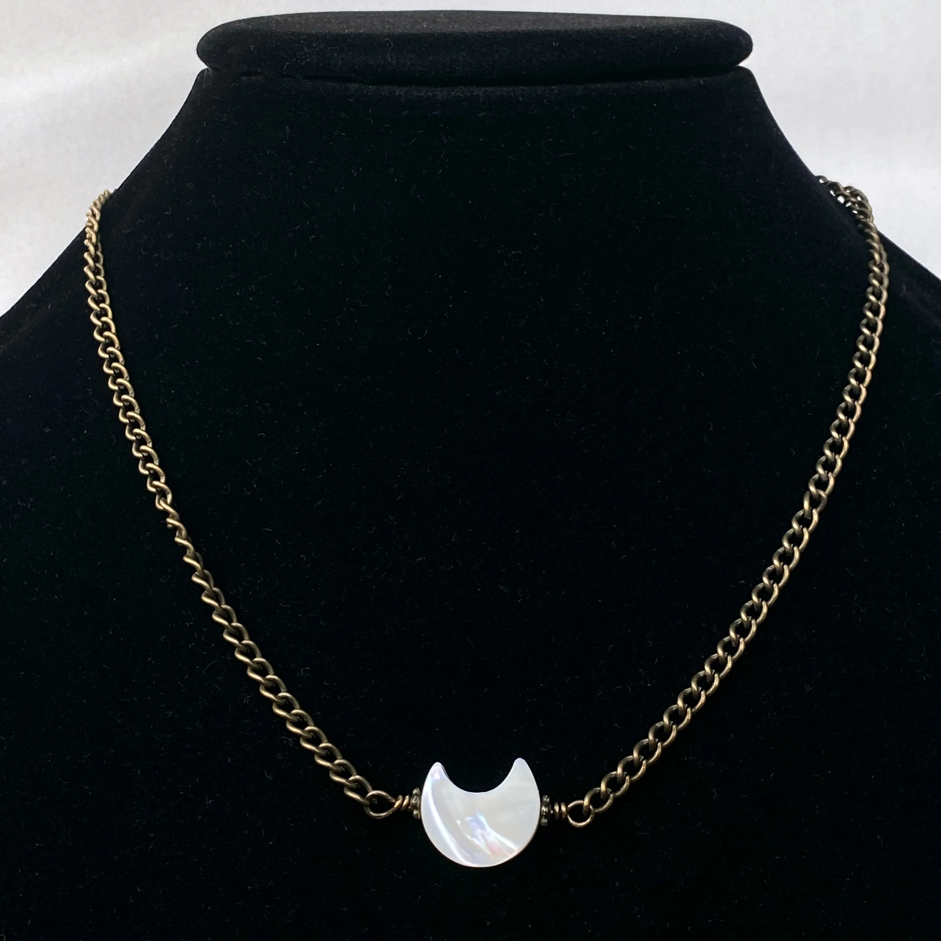 Mother of Pearl Moon Choker