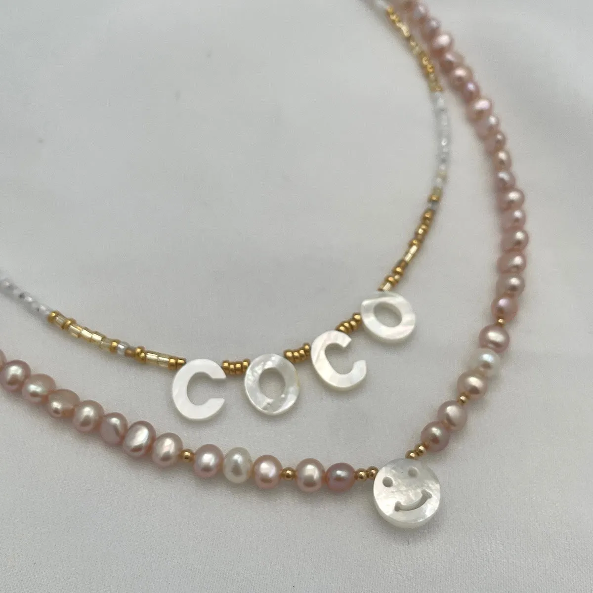 Mother of Pearl Name Necklace