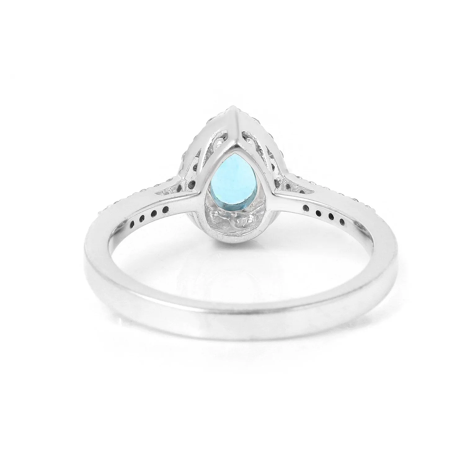 Natural Paraiba Apatite Teardrop Ring